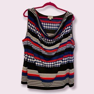 Tahari Red White and Blue Layering Tank